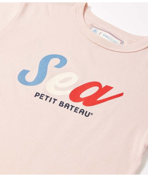 PETIT BATEAU（プチバトー）の「Ｗ＆Ｓプリント半袖Ｔシャツ（Tシャツ/カットソー・キッズ・ホワイト/ピンク/ネイビー・8YEAR/4YEAR/6YEAR/10YEAR/5YEAR）」の8枚目の写真