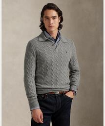 POLO RALPH LAUREN グレー ケーブルニット M 即納Ralph Lauren グレー ケーブルニットセーター POLO RALPH LAUREN
