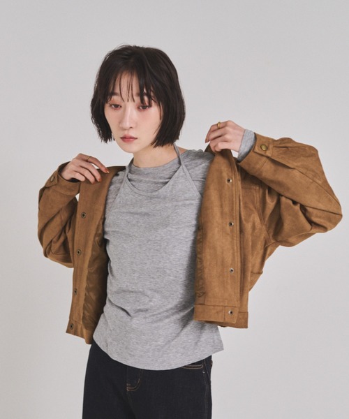 FMiBL（ファミル）の「ホルターネックトップス（Tシャツ/カットソー・レディース・グレー/ホワイト/ブラック・FREE）」の10枚目の写真