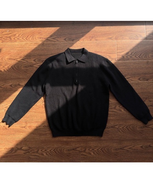 Otte(オッテ)の「ハーフジップルーズフィットニット(ニット/セーター・メンズ・ブラック・MEDIUM/X-LARGE/LARGE)」の5枚目の写真
