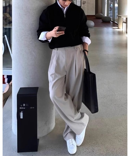 Otte(オッテ)の「ハーフジップルーズフィットニット(ニット/セーター・メンズ・ブラック・MEDIUM/X-LARGE/LARGE)」の15枚目の写真