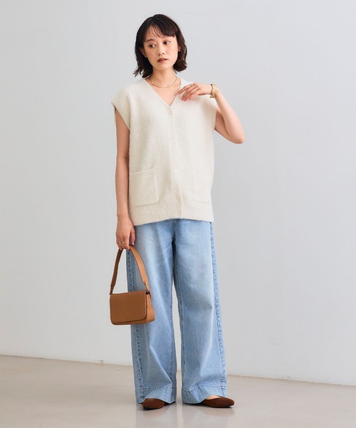 CROSS FUNCTION（クロスファンクション）の「《洗える》スパンコールフェザーニットベスト【CROSS FUNCTION/クロスファンクション】（ベスト・レディース・グレー/オフホワイト/モカ・LL/M/L）」の18枚目の写真