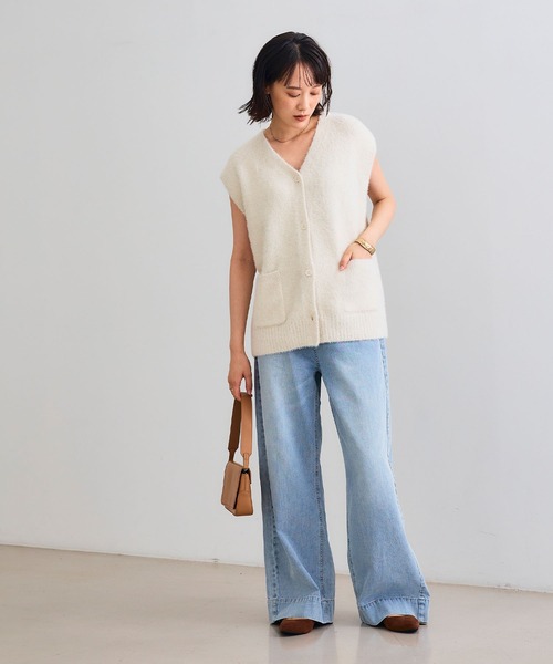 CROSS FUNCTION（クロスファンクション）の「《洗える》スパンコールフェザーニットベスト【CROSS FUNCTION/クロスファンクション】（ベスト・レディース・グレー/オフホワイト/モカ・LL/M/L）」の22枚目の写真