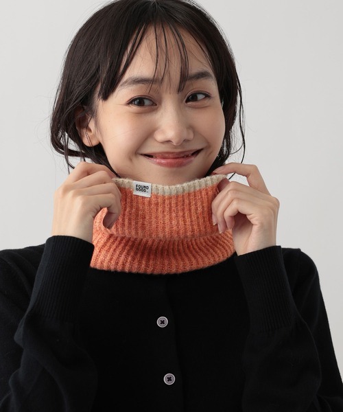 FOUND GOOD（ファウンドグッド）の「チョコットスヌード（ネックウォーマー/スヌード・レディース・ブルー系5/オレンジ系5/ベージュ/ブラック・FREE）」の4枚目の写真