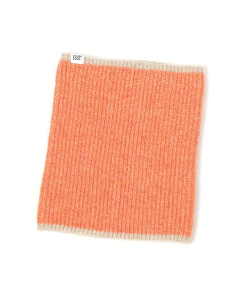 FOUND GOOD（ファウンドグッド）の「チョコットスヌード（ネックウォーマー/スヌード・レディース・ブルー系5/オレンジ系5/ベージュ/ブラック・FREE）」の5枚目の写真