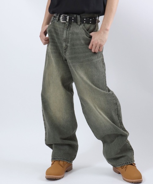 EDWIN（エドウィン）の「EDWIN（エドウィン）ヴィンテージウォッシュ ワイドストレートデニムパンツ/ジーンズ メンズ レディース ユニセックス（デニムパンツ・メンズ・ブルー系2/ブラック系2/ブルー系3/ブラック系1/ブルー系1・XS/S/M/L/XL）」の2枚目の写真