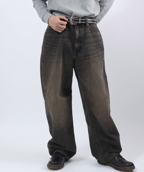 EDWIN（エドウィン）の「EDWIN（エドウィン）ヴィンテージウォッシュ ワイドストレートデニムパンツ/ジーンズ メンズ レディース ユニセックス（デニムパンツ・メンズ・ブルー系2/ブラック系2/ブルー系3/ブラック系1/ブルー系1・XS/S/M/L/XL）」の3枚目の写真