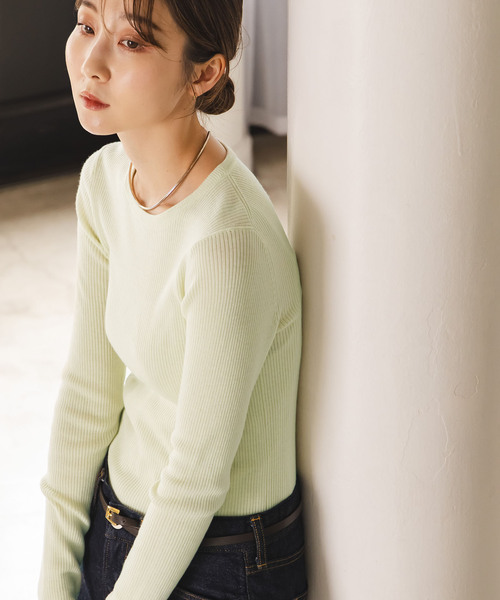 セール】《追加》リブクルーネックニット（ニット/セーター）｜NOBLE