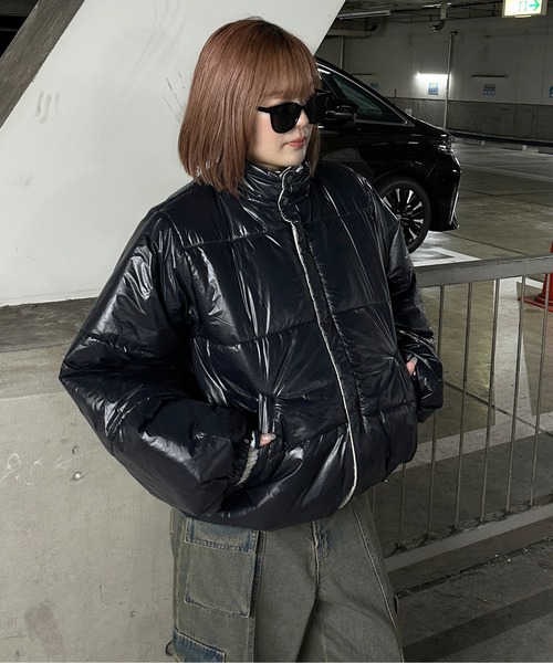 セール】2wayリバーシブル中綿ブルゾン（ダウンジャケット/コート