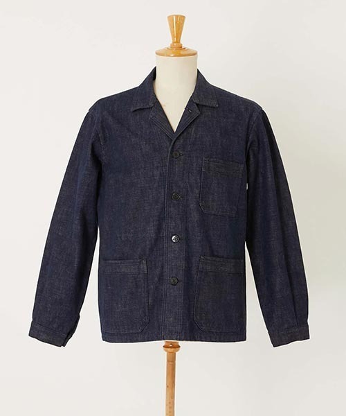 BLUE BLUE（ブルーブルー）の「JAPAN DORAKU テンネンホンアイ セルビッチデニムワークジャケット（カバーオール・メンズ・インディゴブルー・M/L）」の2枚目の写真