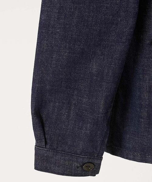 BLUE BLUE（ブルーブルー）の「JAPAN DORAKU テンネンホンアイ セルビッチデニムワークジャケット（カバーオール・メンズ・インディゴブルー・M/L）」の7枚目の写真