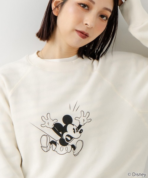 DISCUS(ディスカス)の「【DISCUS×DISNEY】「ミッキーマウス」キャラクタープリントスウェットトレーナー メンズ レディース ユニセックス(スウェット・レディース・ホワイト系その他/グレー系その他/ホワイト系その他2/ホワイト系その他3/グレー系その他2/グレー系その他3・MEDIUM/LARGE)」の3枚目の写真