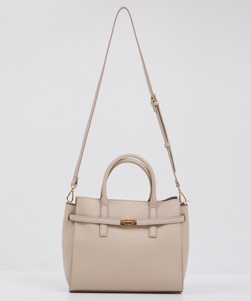 soeur(スール)の「●SOEUR/ベルテッド2WAYトートバッグ(トートバッグ・レディース・ブラック/グレイッシュベージュ/オレンジ・フリー)」の14枚目の写真