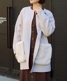 TONAL（トーナル）の「ポケットファーリバーコート（ノーカラーコート）」
