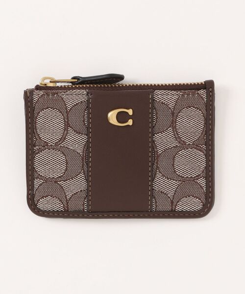 COACH(コーチ)の「エッセンシャル ミニ ID カード ケース・シグネチャー ジャカード(パスケース・レディース・ブラウン系その他・ONE)」の2枚目の写真