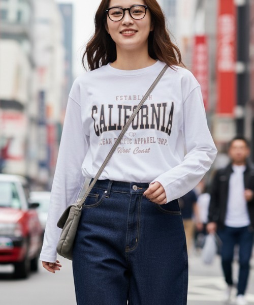Ocean Pacific(オーシャンパシフィック)の「【OP:オーピー】レディースロゴ長袖Tシャツ ロングTシャツ(Tシャツ/カットソー・レディース・ヘザーグレー/ベージュ/グリーン/ホワイト・LARGE/X-LARGE/MEDIUM)」の1枚目の写真