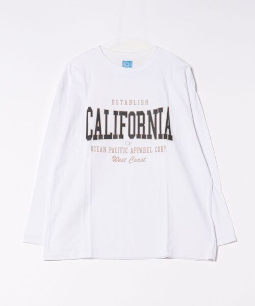 Ocean Pacific(オーシャンパシフィック)の「【OP:オーピー】レディースロゴ長袖Tシャツ ロングTシャツ(Tシャツ/カットソー・レディース・ヘザーグレー/ベージュ/グリーン/ホワイト・LARGE/X-LARGE/MEDIUM)」の5枚目の写真