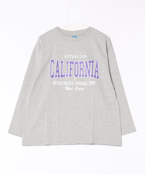 Ocean Pacific(オーシャンパシフィック)の「【OP:オーピー】レディースロゴ長袖Tシャツ ロングTシャツ(Tシャツ/カットソー・レディース・ヘザーグレー/ベージュ/グリーン/ホワイト・LARGE/X-LARGE/MEDIUM)」の6枚目の写真
