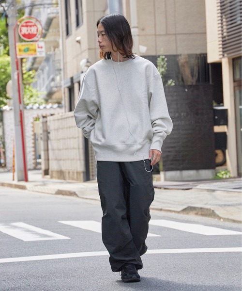 Healthknit（ヘルスニット）の「Healthknit/ヘルスニット LOCKER WEIGHT SWEAT CREW ドロップショルダー サイドパネル クルーネックスウェット（スウェット・メンズ・ブラック/グレー/アイボリー・L/XL/M）」の8枚目の写真