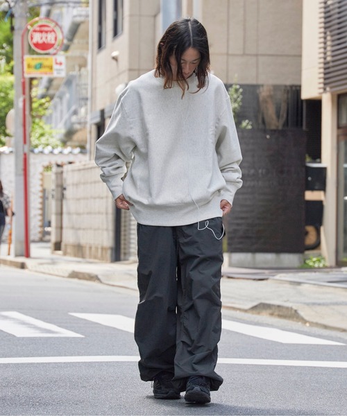 Healthknit（ヘルスニット）の「Healthknit/ヘルスニット LOCKER WEIGHT SWEAT CREW ドロップショルダー サイドパネル クルーネックスウェット（スウェット・メンズ・ブラック/グレー/アイボリー・L/XL/M）」の5枚目の写真