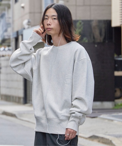 Healthknit（ヘルスニット）の「Healthknit/ヘルスニット LOCKER WEIGHT SWEAT CREW ドロップショルダー サイドパネル クルーネックスウェット（スウェット・メンズ・ブラック/グレー/アイボリー・L/XL/M）」の21枚目の写真