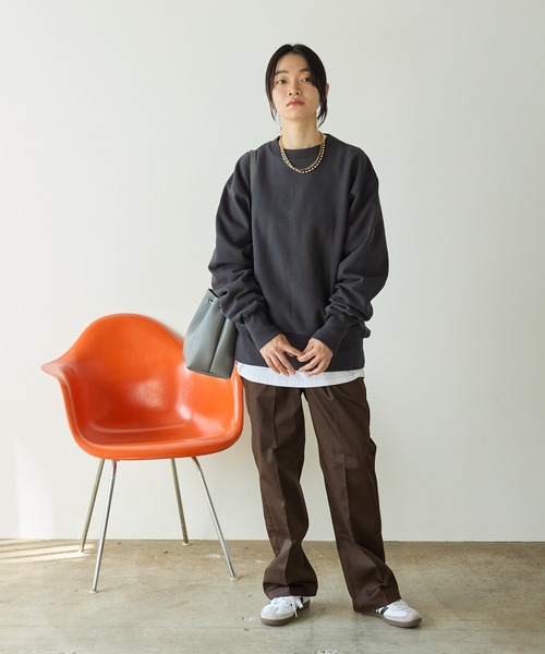 Healthknit（ヘルスニット）の「Healthknit/ヘルスニット LOCKER WEIGHT SWEAT CREW ドロップショルダー サイドパネル クルーネックスウェット（スウェット・メンズ・ブラック/グレー/アイボリー・L/XL/M）」の14枚目の写真