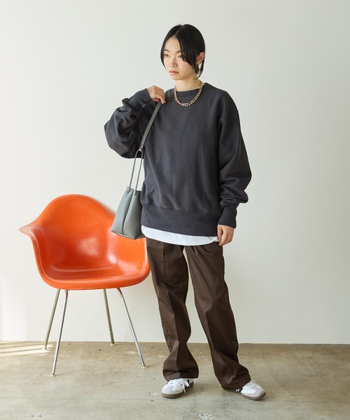 Healthknit（ヘルスニット）の「Healthknit/ヘルスニット LOCKER WEIGHT SWEAT CREW ドロップショルダー サイドパネル クルーネックスウェット（スウェット・メンズ・ブラック/グレー/アイボリー・L/XL/M）」の19枚目の写真