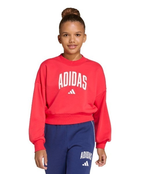 adidas(アディダス)の「アディダス adidas クルーネック スウェットシャツ(スウェット・キッズ・ダークパープル/ダークグリーン/レッド・130cm/140cm/150cm/160cm)」の3枚目の写真