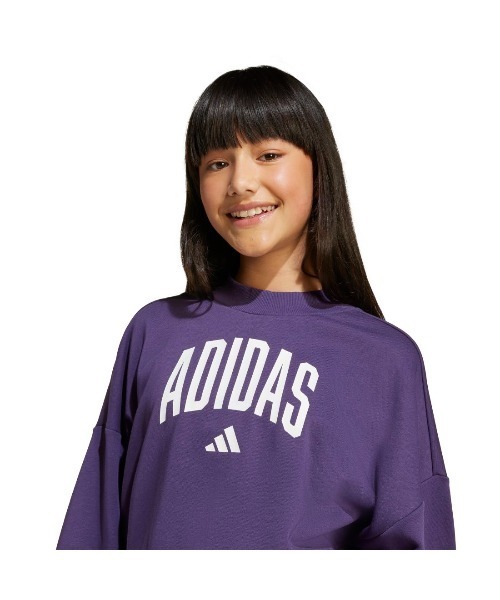 adidas(アディダス)の「アディダス adidas クルーネック スウェットシャツ(スウェット・キッズ・ダークパープル/ダークグリーン/レッド・130cm/140cm/150cm/160cm)」の10枚目の写真