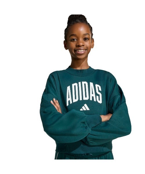 adidas(アディダス)の「アディダス adidas クルーネック スウェットシャツ(スウェット・キッズ・ダークパープル/ダークグリーン/レッド・130cm/140cm/150cm/160cm)」の5枚目の写真