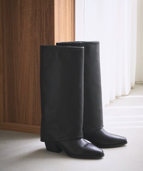 La boutique BonBon(ラブティックボンボン)の「【レメ】カバードロングブーツ(ブーツ・レディース・ブラック・36/39/37/38)」の1枚目の写真