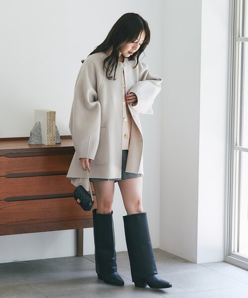 La boutique BonBon(ラブティックボンボン)の「【レメ】カバードロングブーツ(ブーツ・レディース・ブラック・36/39/37/38)」の5枚目の写真