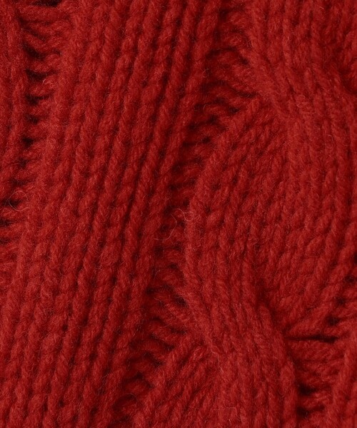 INVERALLAN（インバーアラン）の「INVERALLAN ウールケーブル クルーネックプルオーバーニット（ニット/セーター・メンズ・ネイビー/チャコールグレー/レッド/キャメル・44/42）」の12枚目の写真