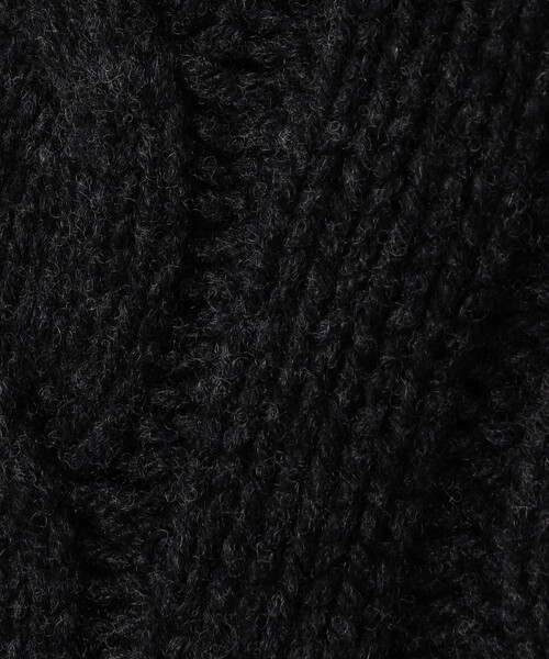 INVERALLAN（インバーアラン）の「INVERALLAN ウールケーブル クルーネックプルオーバーニット（ニット/セーター・メンズ・ネイビー/チャコールグレー/レッド/キャメル・44/42）」の13枚目の写真