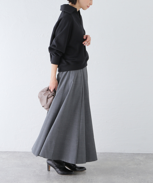 journal standard L'essage(ジャーナルスタンダードレサージュ)の「スウェットワイドカラープルオーバー(スウェット・レディース・ブラック/グレー・FREE)」の4枚目の写真