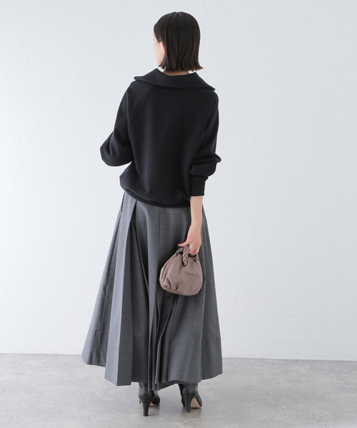 journal standard L'essage(ジャーナルスタンダードレサージュ)の「スウェットワイドカラープルオーバー(スウェット・レディース・ブラック/グレー・FREE)」の5枚目の写真