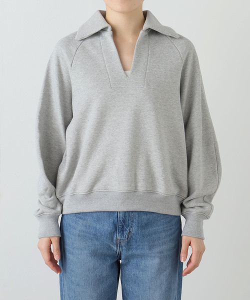 journal standard L'essage(ジャーナルスタンダードレサージュ)の「スウェットワイドカラープルオーバー(スウェット・レディース・ブラック/グレー・FREE)」の10枚目の写真
