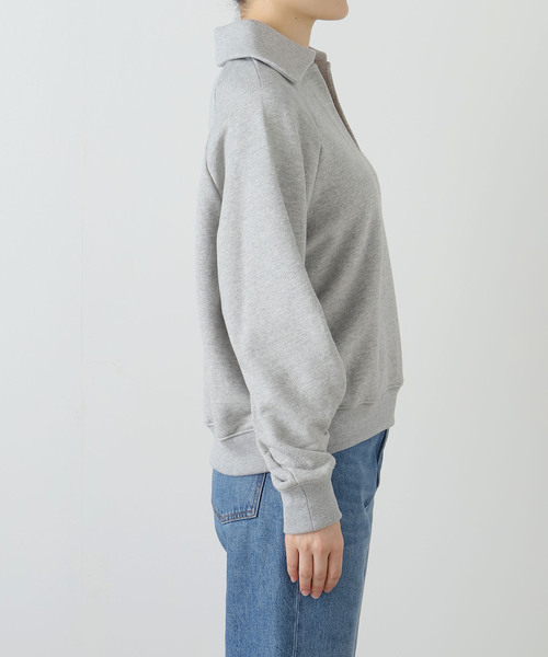 journal standard L'essage(ジャーナルスタンダードレサージュ)の「スウェットワイドカラープルオーバー(スウェット・レディース・ブラック/グレー・FREE)」の13枚目の写真