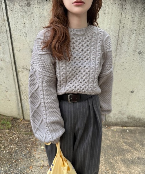notch.（ノッチ）の「【notch. by KASUMI】 ケーブルニット（ニット
