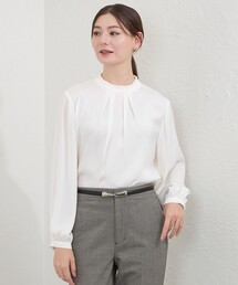 amaca | バックサテンジョーゼットブラウス(シャツ/ブラウス)