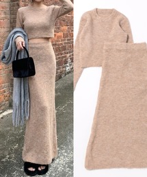 L LABEL（エルラベル）の「ニット＆スカート2点セットアップ（セットアップ）」