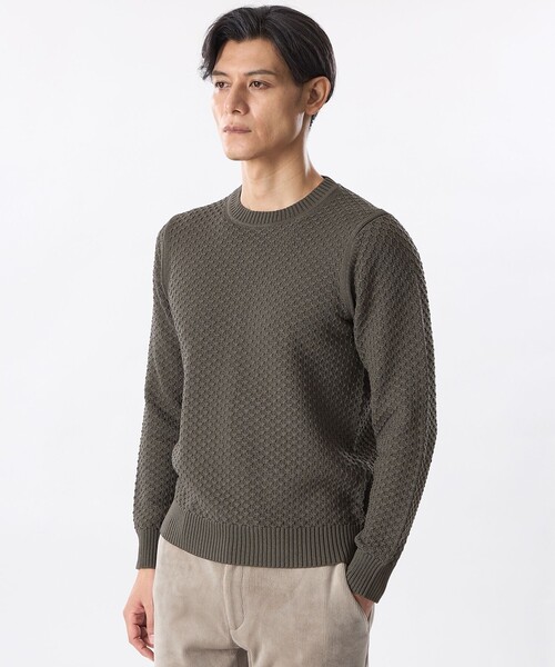 EPOCA UOMO(エポカウォモ)の「ハニーネストクルーネックニット(ニット/セーター・メンズ・グレー系その他2/ライトグレー/ベージュ系その他2/ブラック/チャコールグレー・46/48)」の3枚目の写真