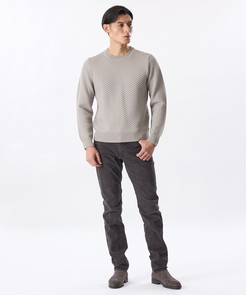 EPOCA UOMO(エポカウォモ)の「ハニーネストクルーネックニット(ニット/セーター・メンズ・グレー系その他2/ライトグレー/ベージュ系その他2/ブラック/チャコールグレー・46/48)」の14枚目の写真
