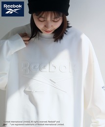 【Reebok/リーボック】ポンチ ロゴ エンボス プリント クルーネック プルオーバー