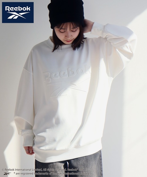 Reebok(リーボック)の「【Reebok/リーボック】ポンチ ロゴ エンボス プリント クルーネック プルオーバー(スウェット・メンズ・ネイビー/チャコールグレー/ホワイト/ブラック・LL/M/L)」の8枚目の写真