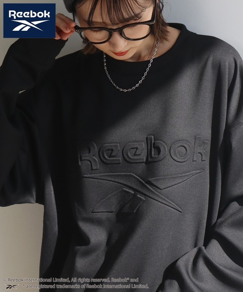 Reebok(リーボック)の「【Reebok/リーボック】ポンチ ロゴ エンボス プリント クルーネック プルオーバー(スウェット・メンズ・ネイビー/チャコールグレー/ホワイト/ブラック・LL/M/L)」の10枚目の写真