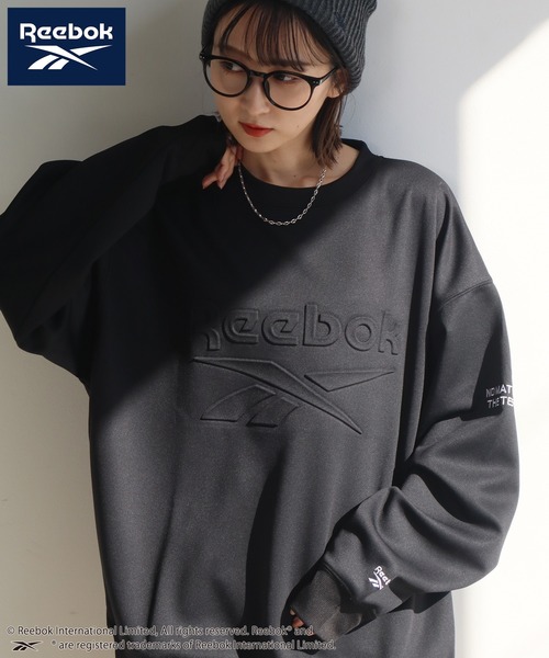 Reebok(リーボック)の「【Reebok/リーボック】ポンチ ロゴ エンボス プリント クルーネック プルオーバー(スウェット・メンズ・ネイビー/チャコールグレー/ホワイト/ブラック・LL/M/L)」の11枚目の写真