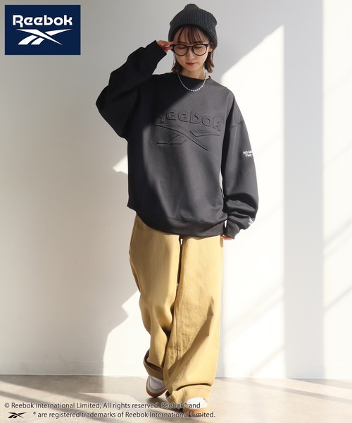 Reebok(リーボック)の「【Reebok/リーボック】ポンチ ロゴ エンボス プリント クルーネック プルオーバー(スウェット・メンズ・ネイビー/チャコールグレー/ホワイト/ブラック・LL/M/L)」の12枚目の写真