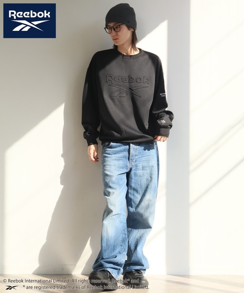Reebok(リーボック)の「【Reebok/リーボック】ポンチ ロゴ エンボス プリント クルーネック プルオーバー(スウェット・メンズ・ネイビー/チャコールグレー/ホワイト/ブラック・LL/M/L)」の16枚目の写真