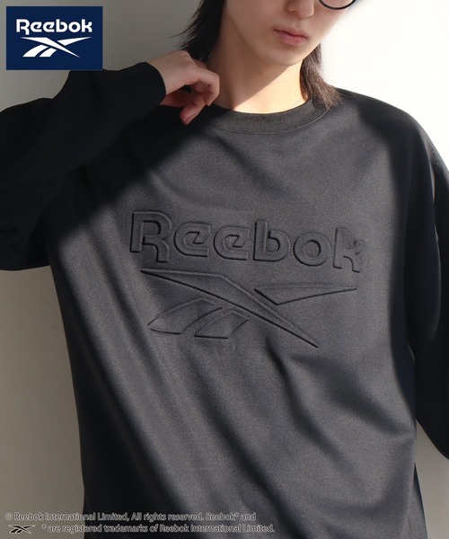Reebok(リーボック)の「【Reebok/リーボック】ポンチ ロゴ エンボス プリント クルーネック プルオーバー(スウェット・メンズ・ネイビー/チャコールグレー/ホワイト/ブラック・LL/M/L)」の13枚目の写真